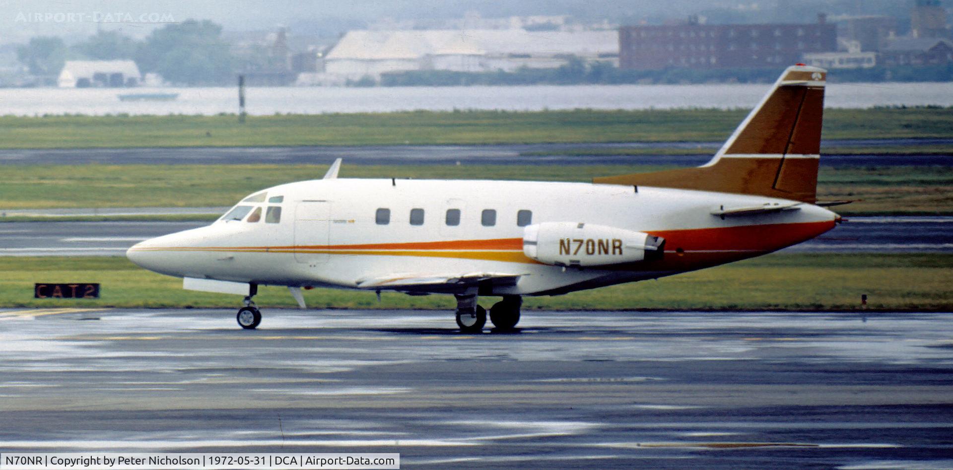 N70NR, North American Sabre 75 C/N 370-3, Sabre 75 as seen at Washington National as it was then known in May 1972.