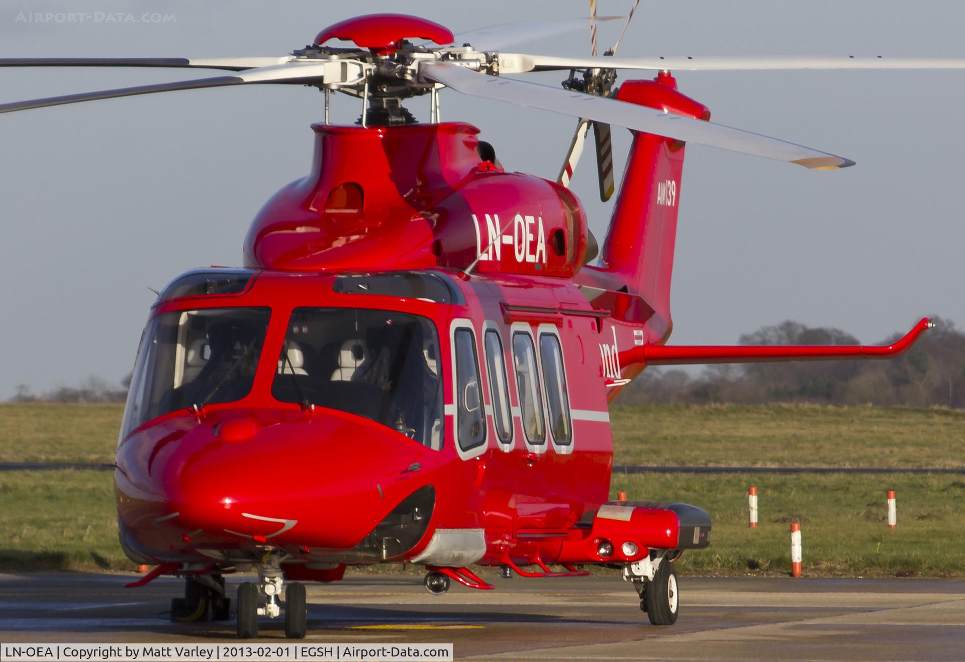 LN-OEA, 2012 AgustaWestland AW-139 C/N 41270, Sat on stand at Bond's