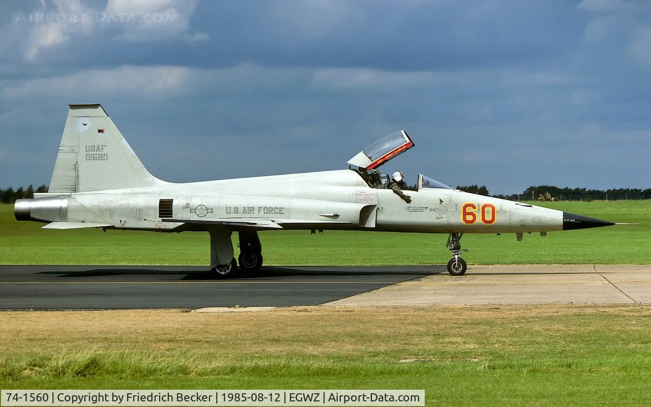 74-1560, 1974 Northrop F-5E Tiger II C/N R.1231, taxying to the active