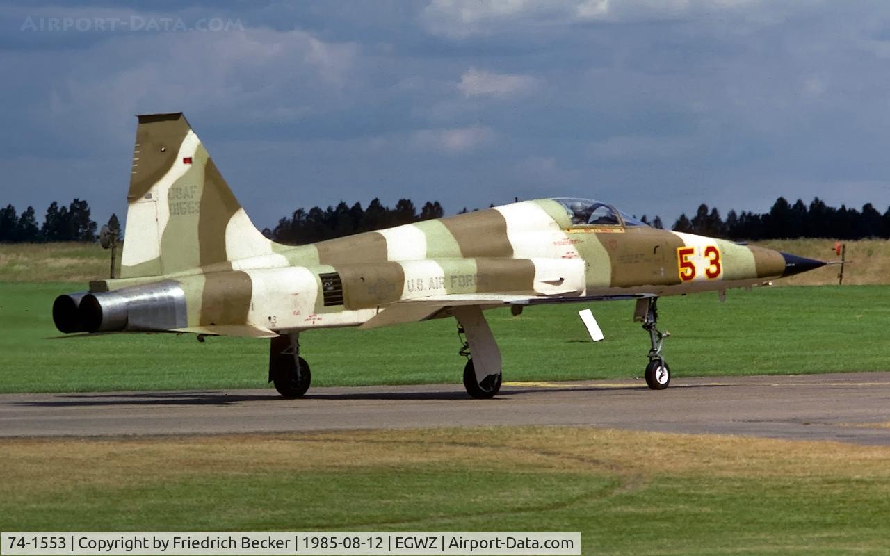 74-1553, 1974 Northrop F-5E Tiger II C/N R.1211, taxying to the active