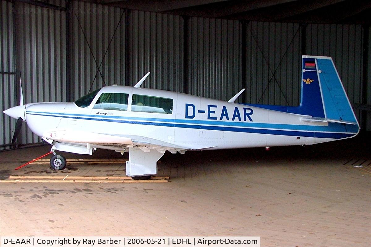D-EAAR, Mooney M20J 201 C/N 24-0964, Mooney M.20J Model 205 [24-0964] Lubeck~D 21/05/2006. As a result of over-running while landing at Jastarnia Poland on 16-08-2010 was badly damaged. Fuselage now stored and marked D-FAAR.
