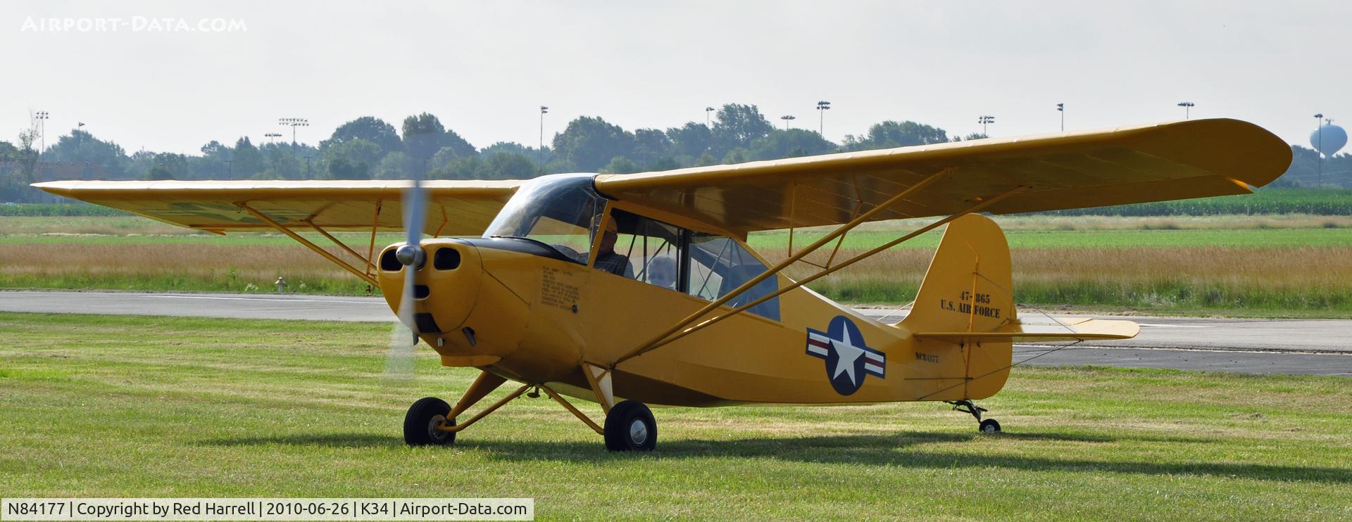 N84177, 1946 Champion 7AC C/N 7AC2865, Seen at K34