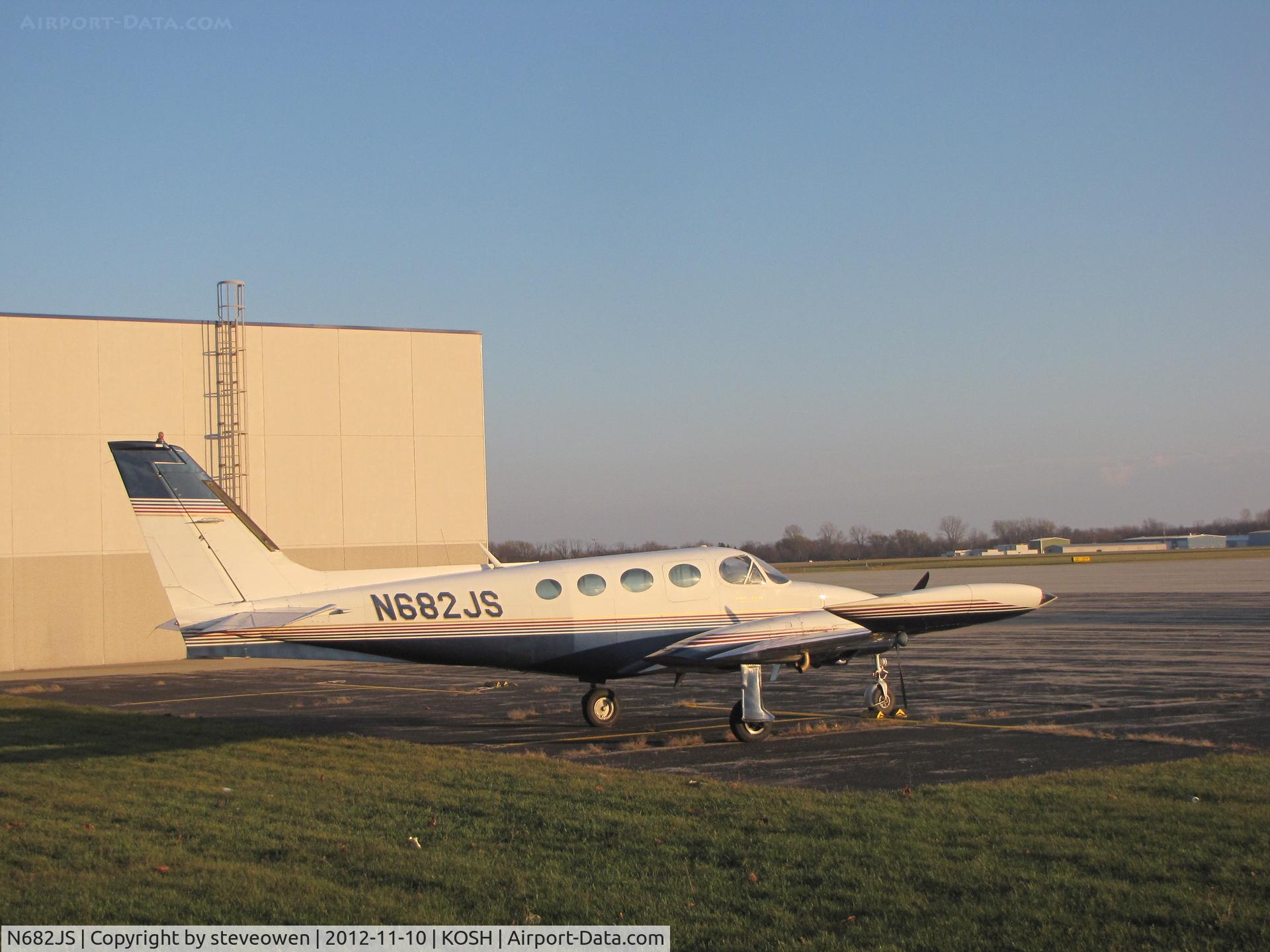 N682JS, 1981 Cessna 340A C/N 340A1237, in the setting sun on Basler FBO ramp