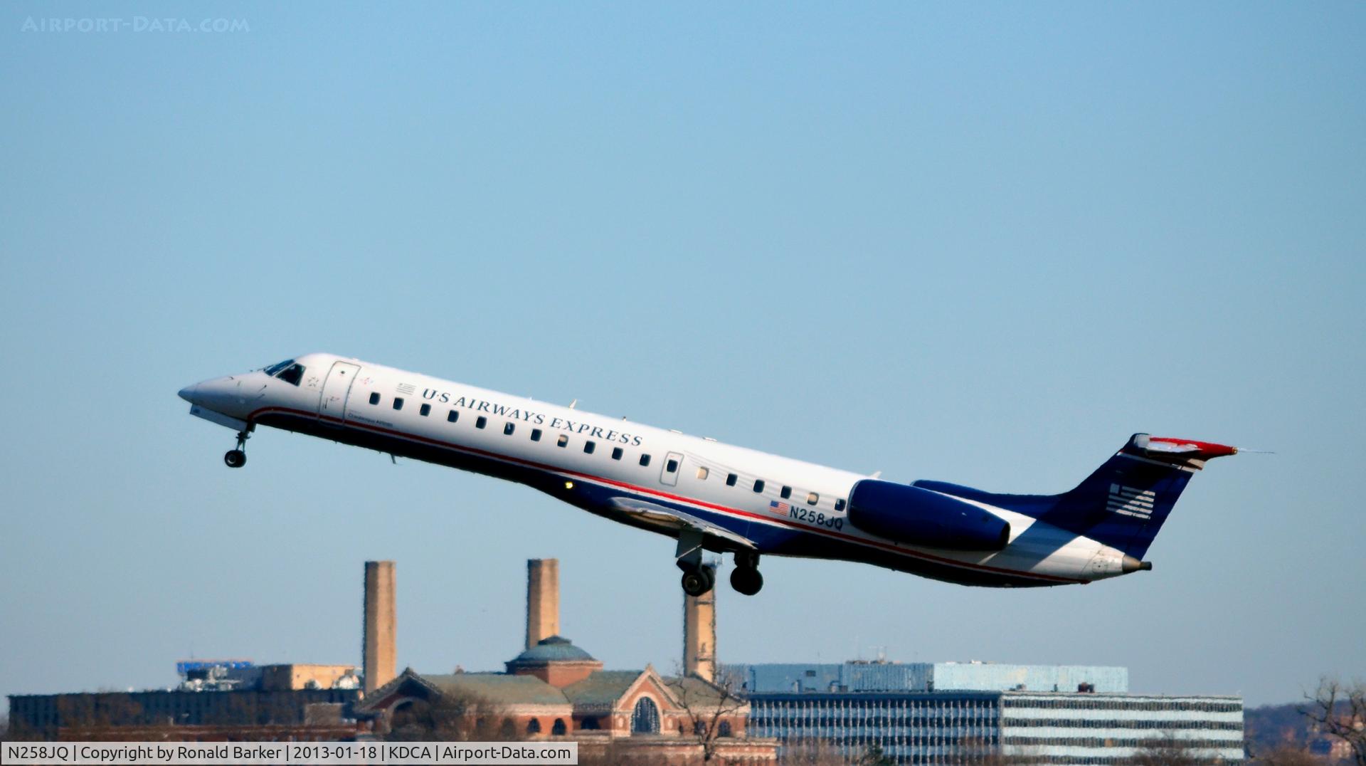 N258JQ, 2003 Embraer ERJ-145LR (EMB-145LR) C/N 145768, Takeoff DCA
