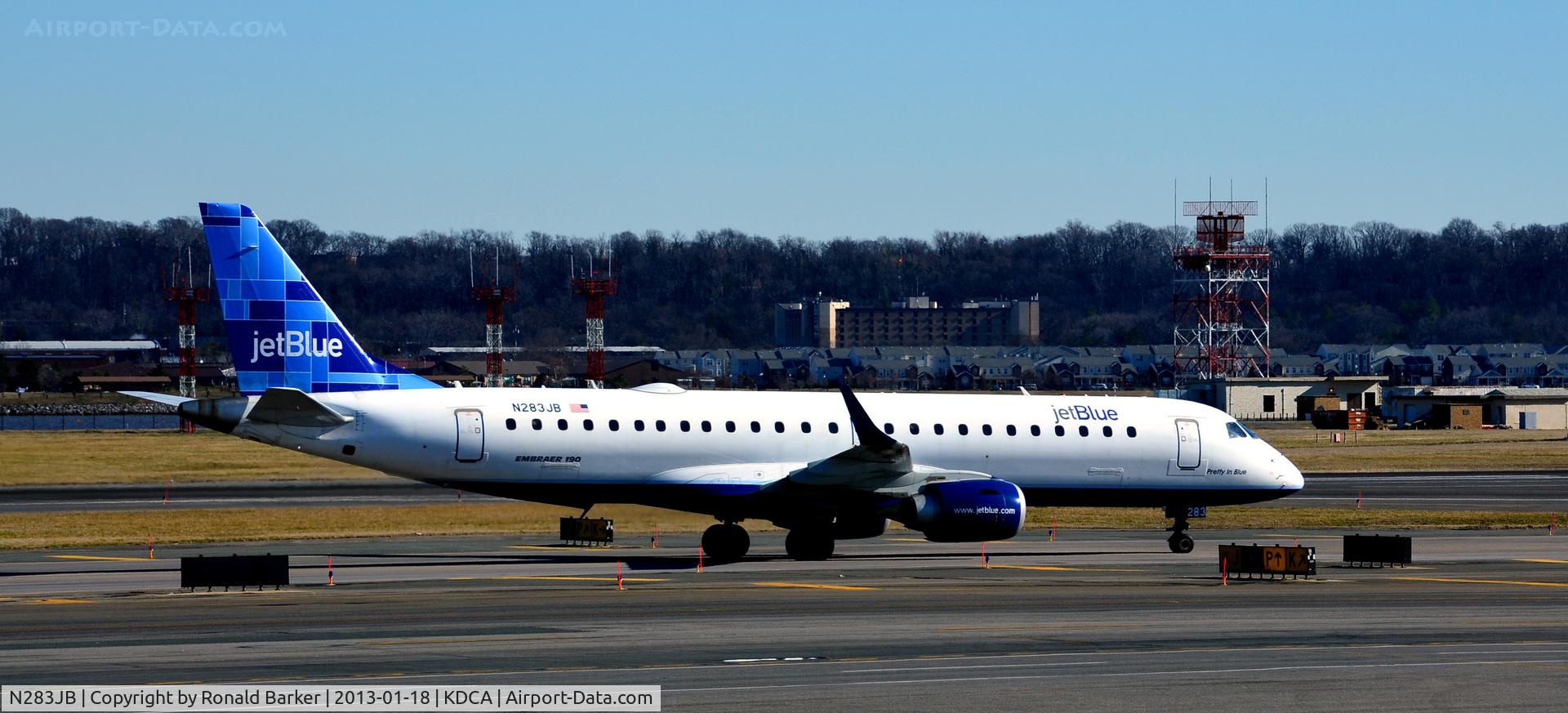 N283JB, 2007 Embraer 190AR (ERJ-190-100IGW) C/N 19000125, Taxi DCA