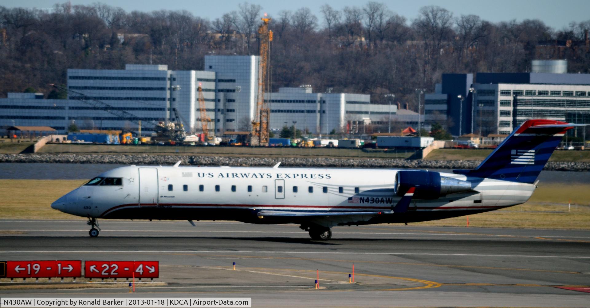 N430AW, 2002 Bombardier CRJ-200LR (CL-600-2B19) C/N 7719, Takeoff DCA