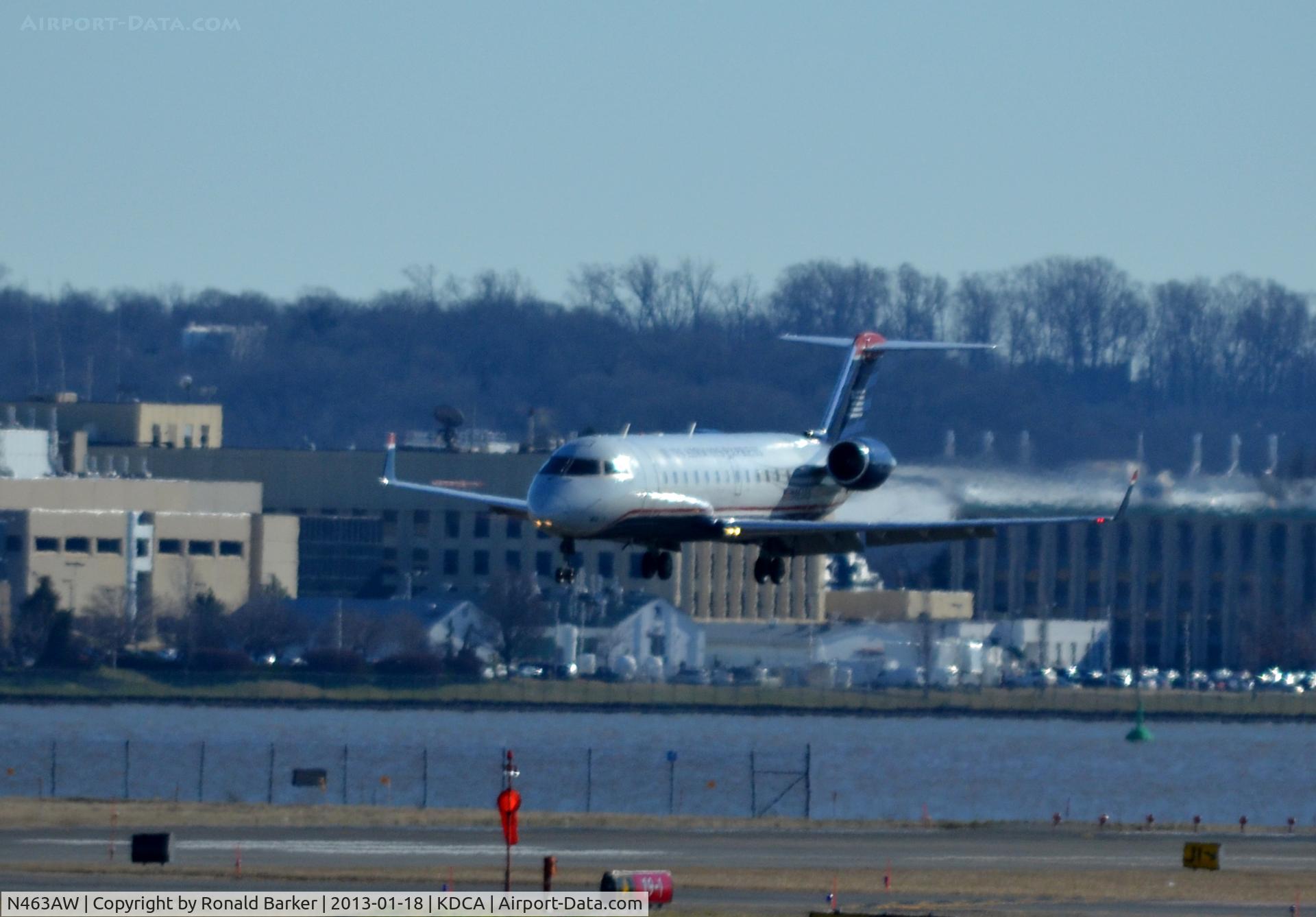 N463AW, 2003 Bombardier CRJ-200LR (CL-600-2B19) C/N 7878, Landing DCA