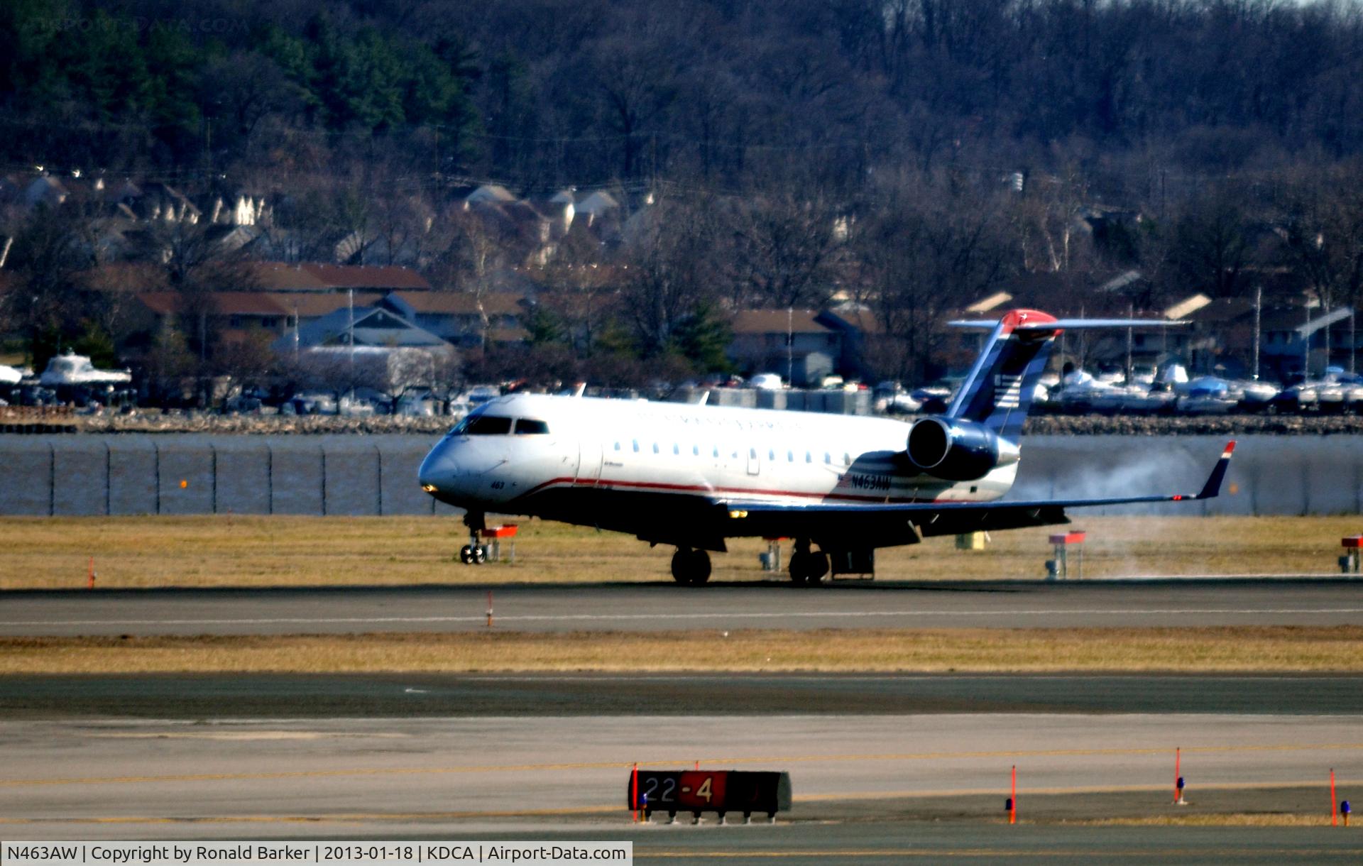 N463AW, 2003 Bombardier CRJ-200LR (CL-600-2B19) C/N 7878, Touchdown   Landing DCA