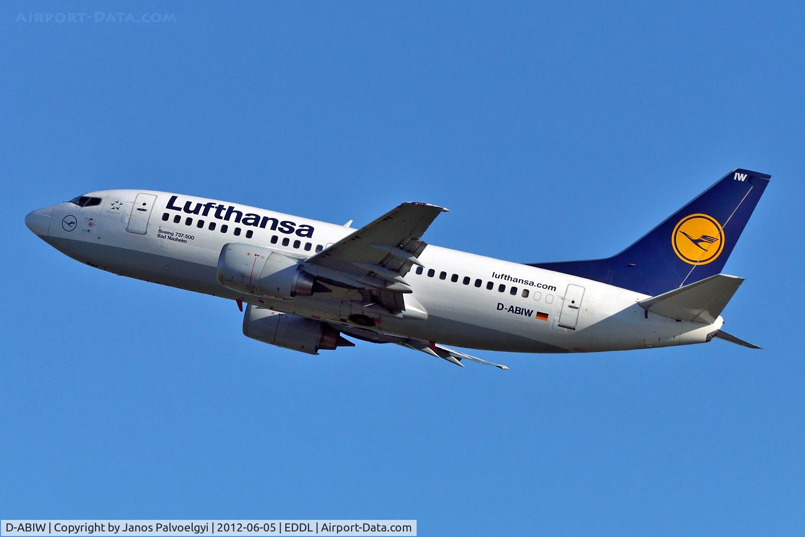 D-ABIW, 1991 Boeing 737-530 C/N 24945, Lufthansa Boeing B737-530 take off in EDDL/DUS