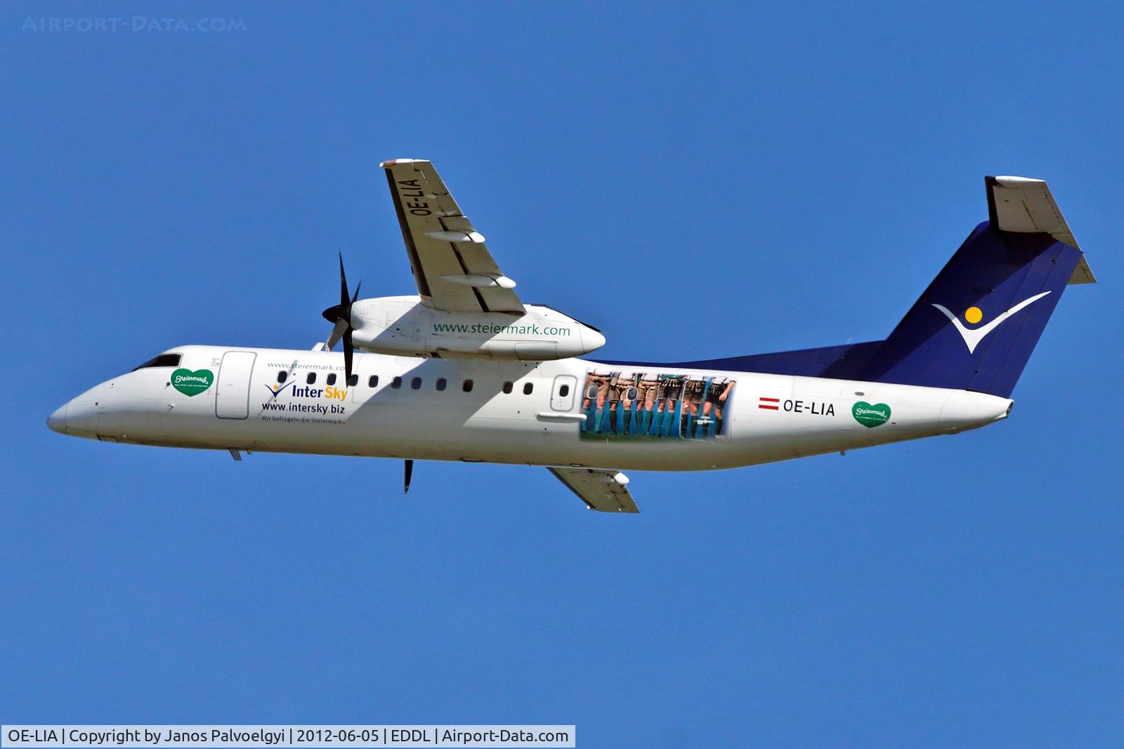 OE-LIA, 1997 De Havilland Canada DHC-8-314 Dash 8 C/N 505, InterSky De Havilland Canada DHC-8-300 Dash 8 take off in EDDL/DUS