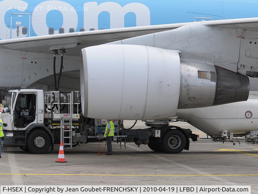 F-HSEX, 1993 Boeing 747-422 C/N 26878, parking Fox from PTP