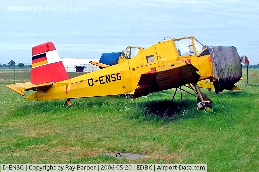 D-ENSG, Let Z-37A Cmelak C/N 20-29, LET Z-37A Cmelak [20-29] Kyritz~D 20/05/2006. Was due to become N8056H but never wore these marks . Now preserved on the Viewing gallery at Vienna-Schwechat and is unmarked.