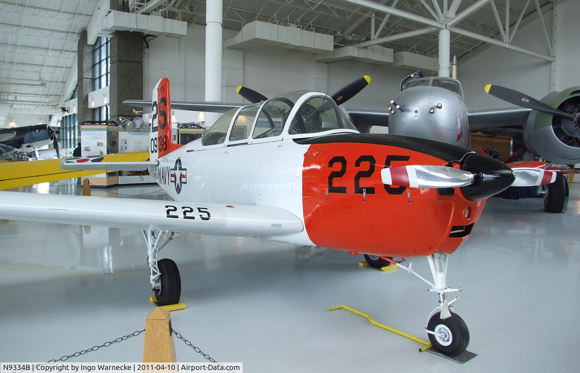 N9334B, 1956 Beech D-45 Mentor C/N BG-272, Beechcraft D-45 (T-34B Mentor) at the Evergreen Aviation & Space Museum, McMinnville OR