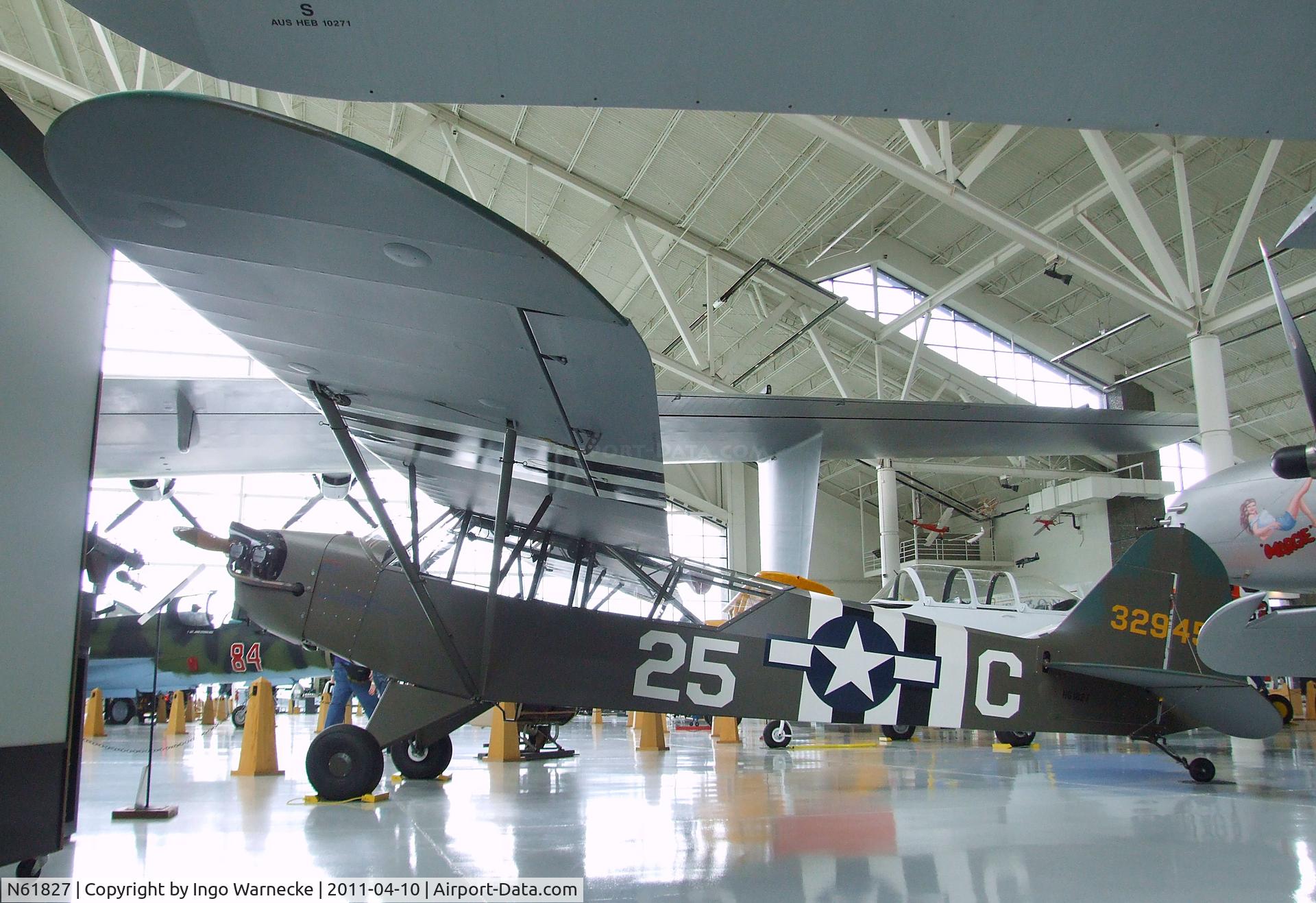 N61827, 1943 Piper L-4H Grasshopper (J3C-65D) C/N 10750, Piper J3C-65 Cub at the Evergreen Aviation & Space Museum, McMinnville OR