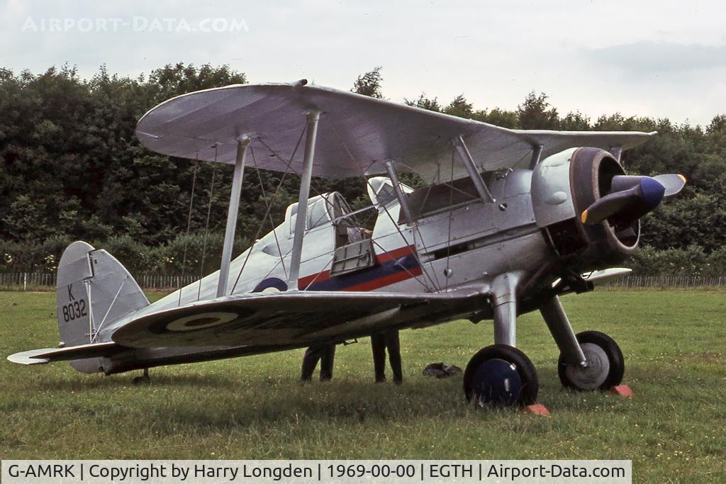 G-AMRK, 1937 Gloster Gladiator Mk1 C/N [L8032], Gloster Gladiator 1 at Old Warden in 1969.