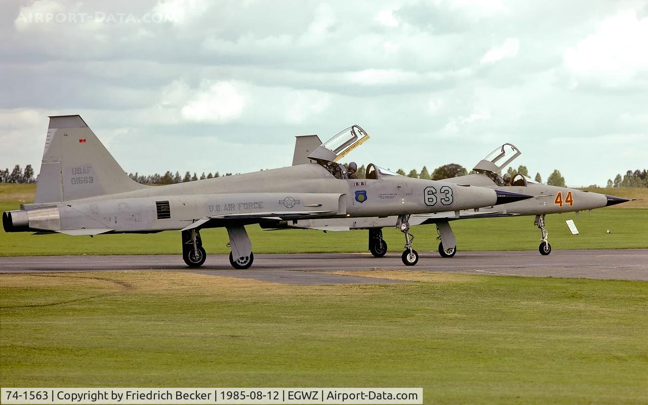 74-1563, 1974 Northrop F-5E Tiger II C/N R.1245, taxying to the active