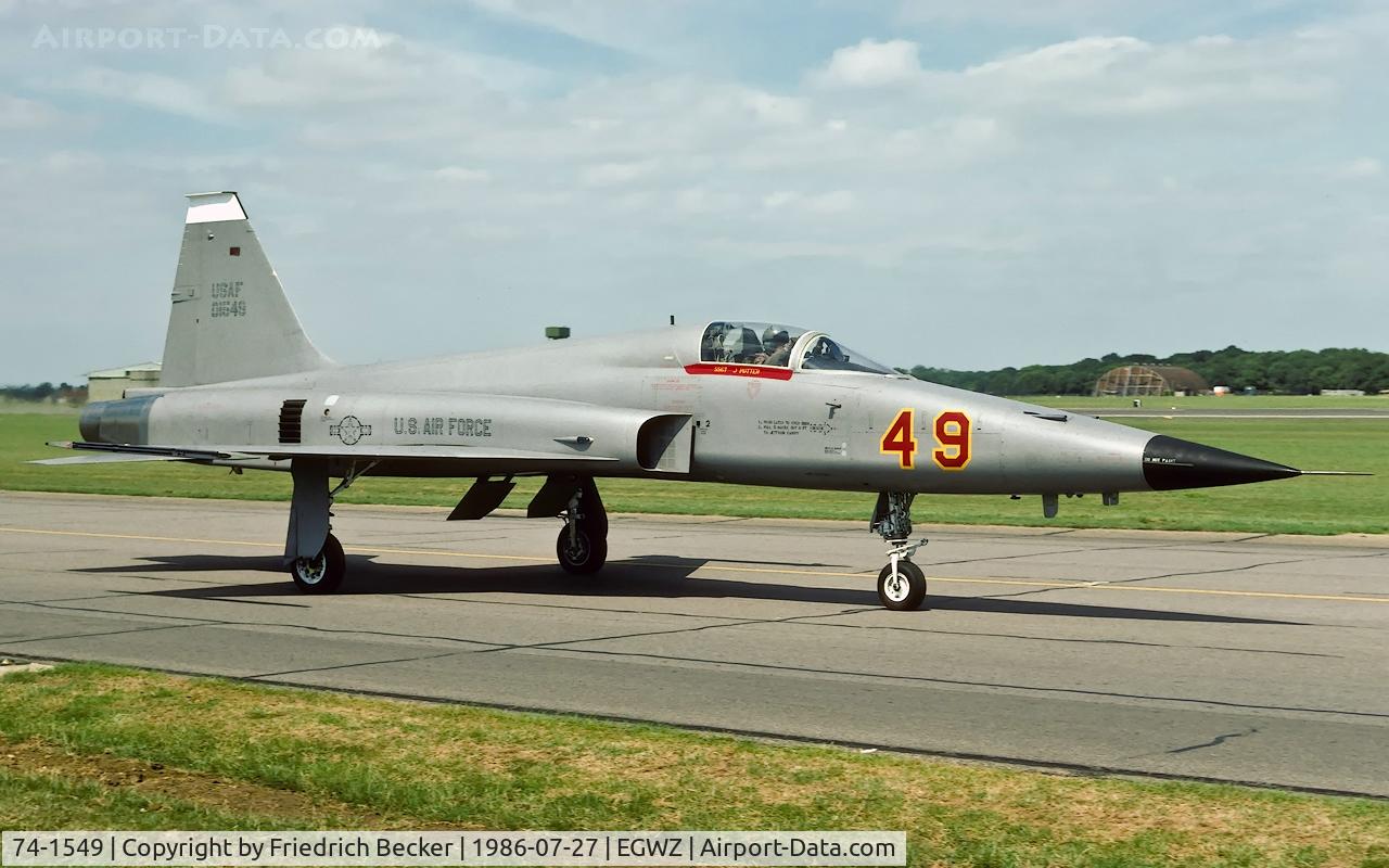 74-1549, 1974 Northrop F-5E Tiger II C/N R.1207, taxying to the flightline