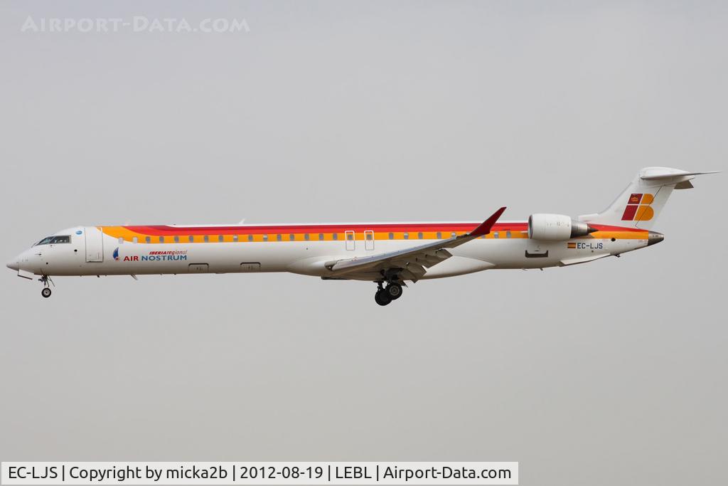 EC-LJS, 2010 Bombardier CRJ-1000ER NG (CL-600-2E25) C/N 19003, Landing. Scrapped in February 2024.