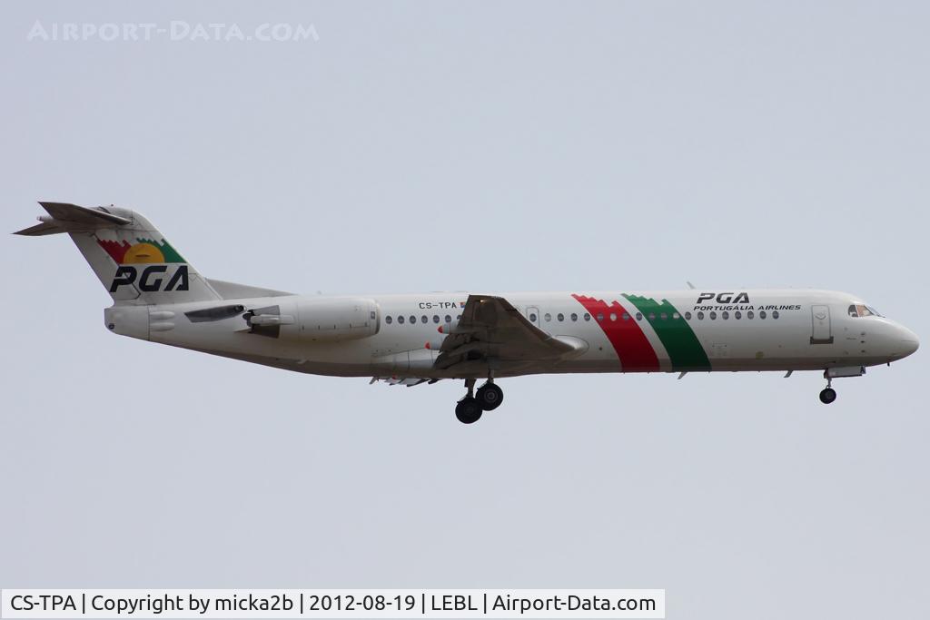 CS-TPA, 1989 Fokker 100 (F-28-0100) C/N 11257, Landing