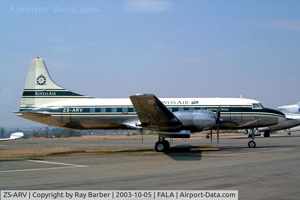 ZS-ARV, 1955 Convair C-131D Samaritan C/N 228, Convair 340  [228] (Rovos Air) Laseria~ZS 05/10/2003
