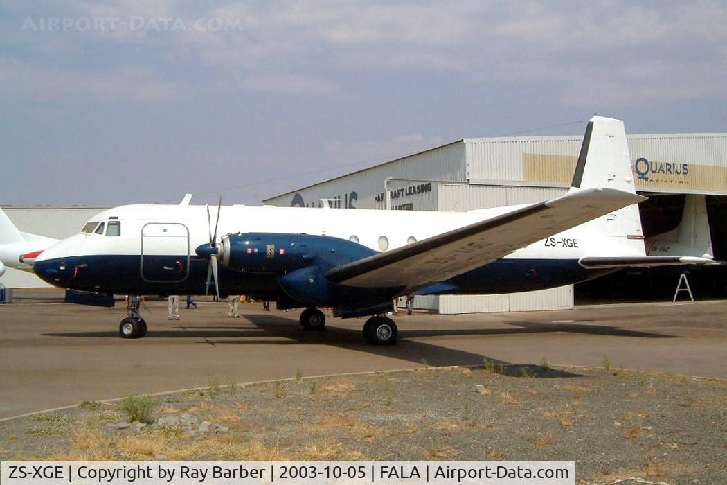 ZS-XGE, 1979 British Aerospace HS.748 Series 2A C/N 1770, Hawker Siddeley HS-748 2A/351 [1770] (Airquarius Aviation) Laseria~ZS 05/10/2003