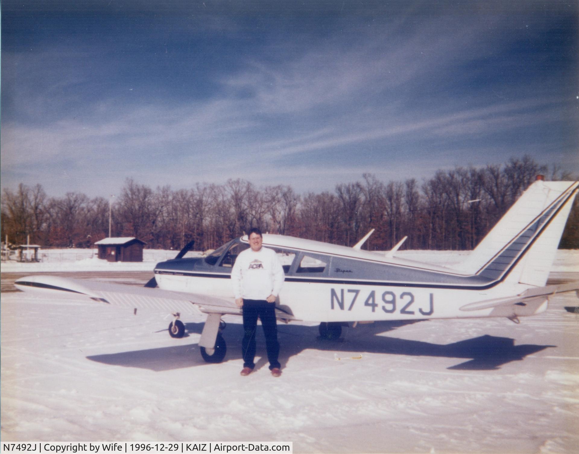 N7492J, 1968 Piper PA-28R-180 Cherokee Arrow C/N 28R-30852, Jeff Brooks at Lake of the Ozarks in 1996