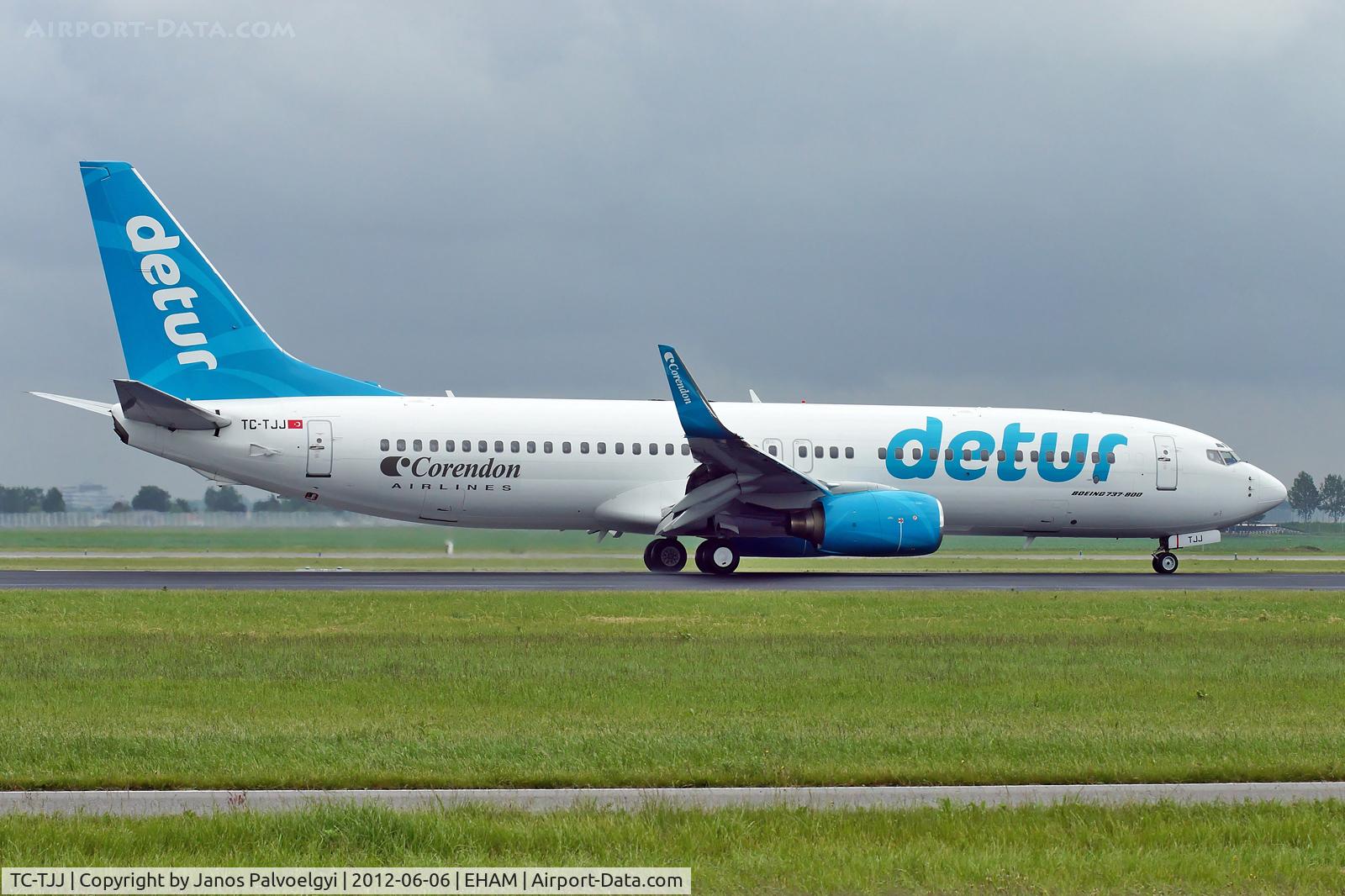 TC-TJJ, 2000 Boeing 737-8S3 C/N 29247, Corendon Airlines Boeing B737-8S3 landing in EHAM/AMS