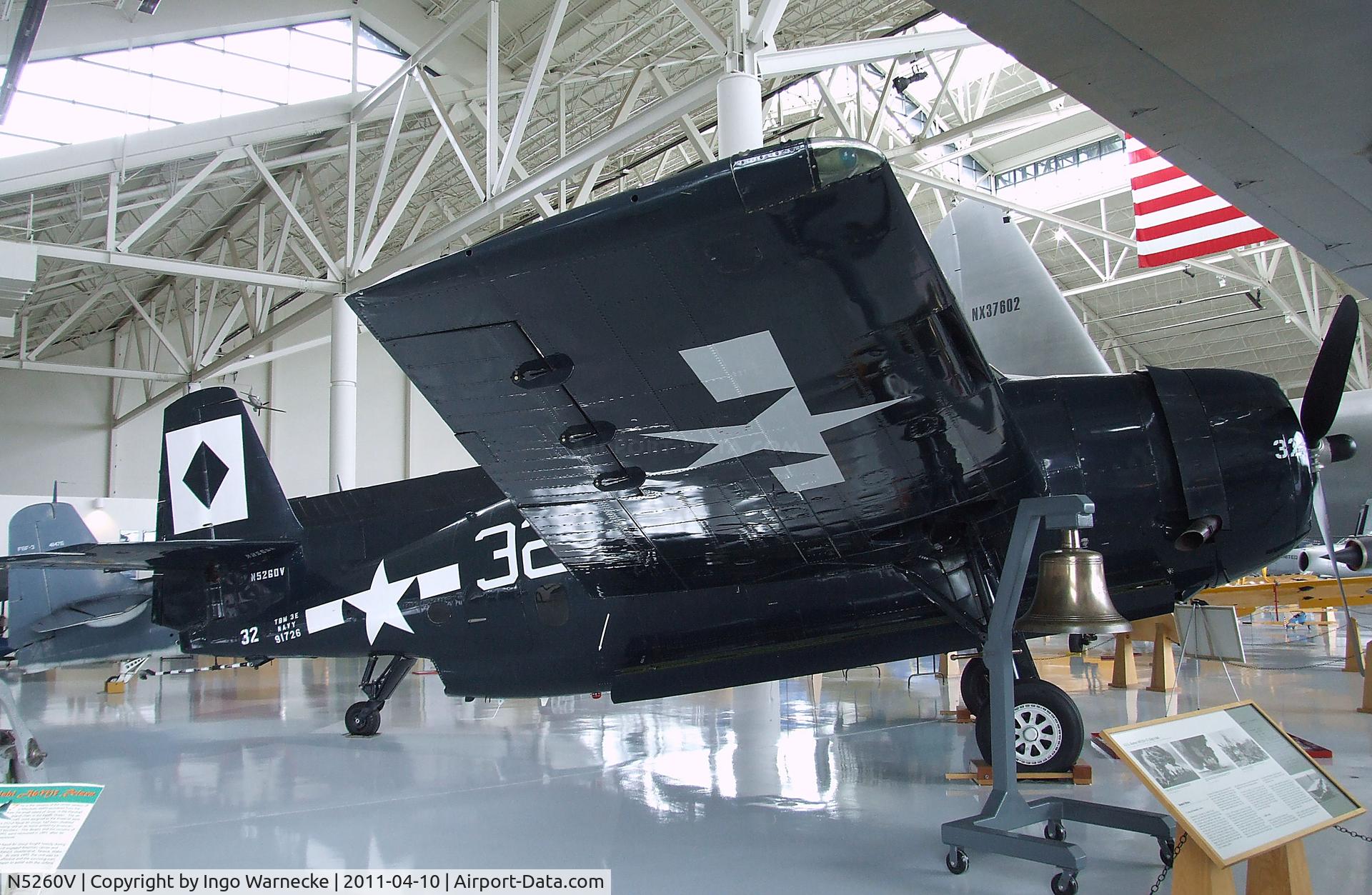 N5260V, 1945 Grumman TBM-3E Avenger C/N 4631 (Bu91726), Grumman (General Motors) TBM-3E Avenger at the Evergreen Aviation & Space Museum, McMinnville OR