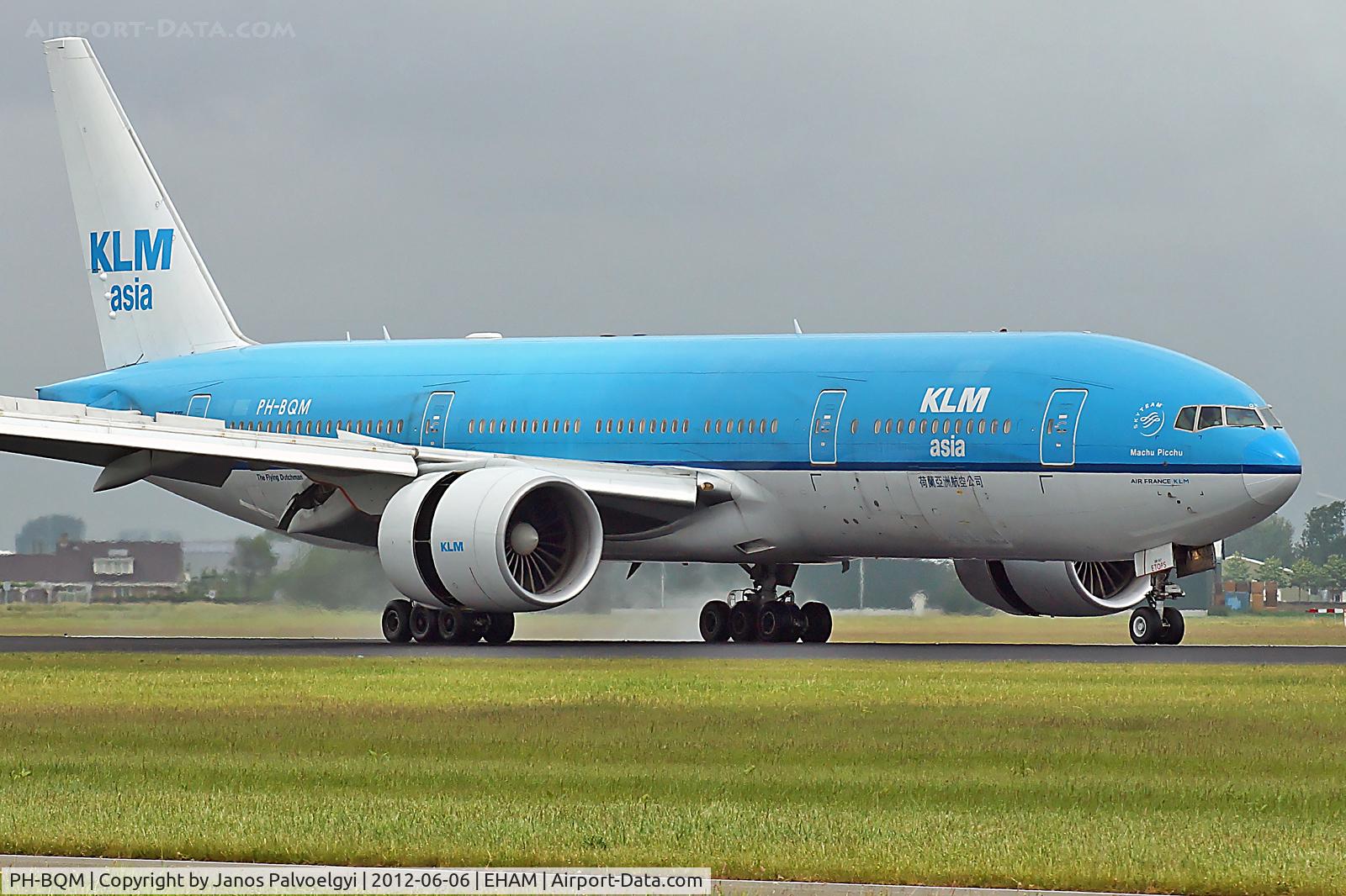 PH-BQM, 2006 Boeing 777-206/ER C/N 34712, KLM Asia Boeing B777-206/ER landing in EHAM/AMS