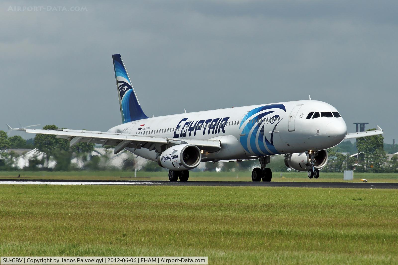 SU-GBV, 1997 Airbus A321-231 C/N 715, Egypt Air Airbus A321-231 landing in EHAM/AMS