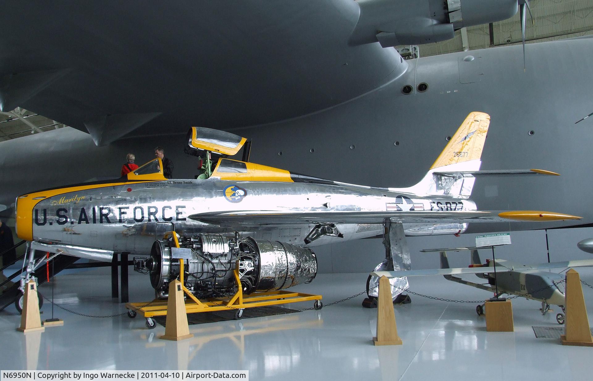 N6950N, 1951 Republic F-84F Thunderstreak C/N 0-19522, Republic F-84F Thunderstreak at the Evergreen Aviation & Space Museum, McMinnville OR