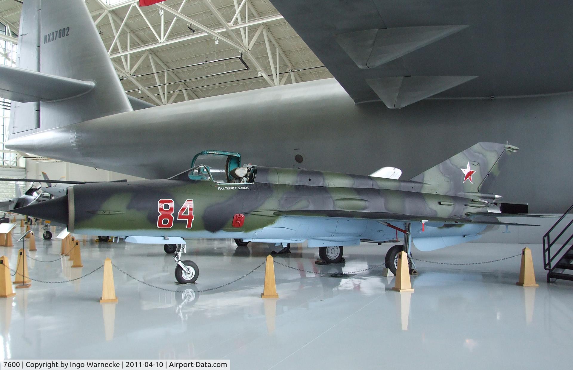 7600, 1975 Mikoyan-Gurevich MiG-21MF C/N 96007600, Mikoyan i Gurevich MiG-21MF FISHBED-J at the Evergreen Aviation & Space Museum, McMinnville OR