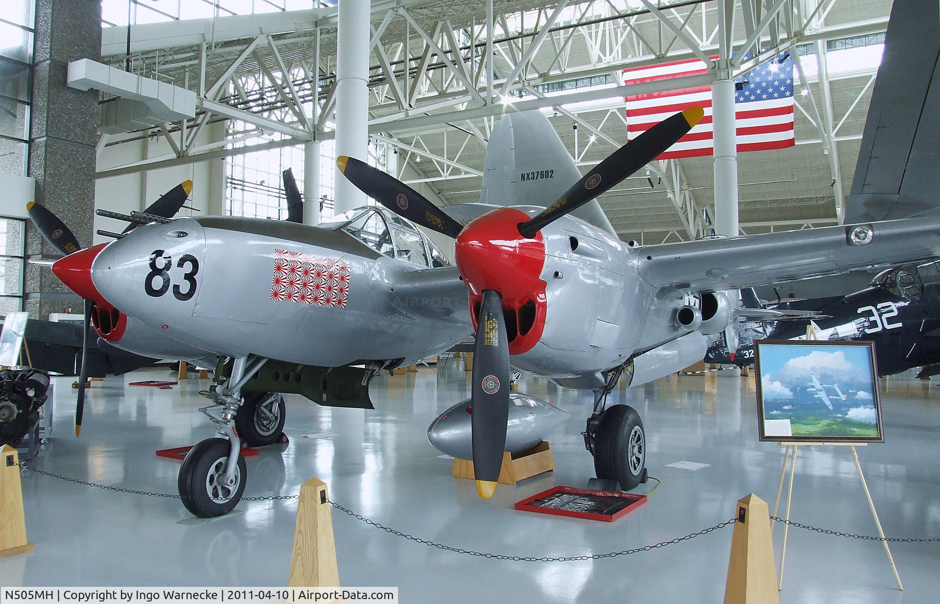 N505MH, 1945 Lockheed P-38L C/N 197425-501, Lockheed P-38L Lightning at the Evergreen Aviation & Space Museum, McMinnville OR