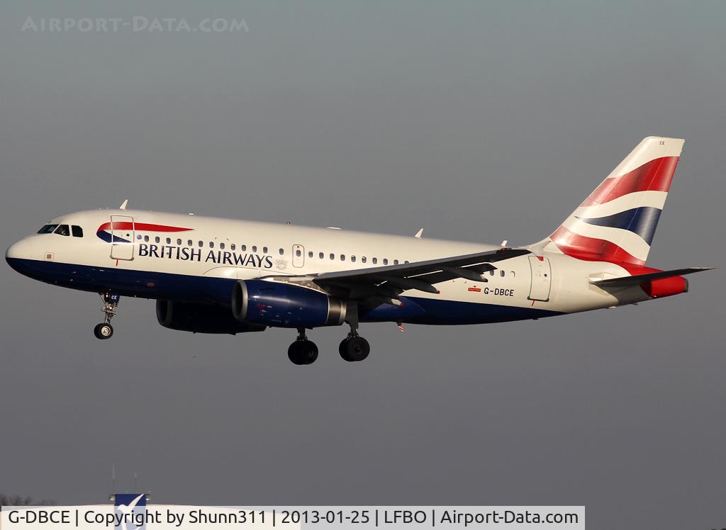 G-DBCE, 2005 Airbus A319-131 C/N 2429, Landing rwy 32R