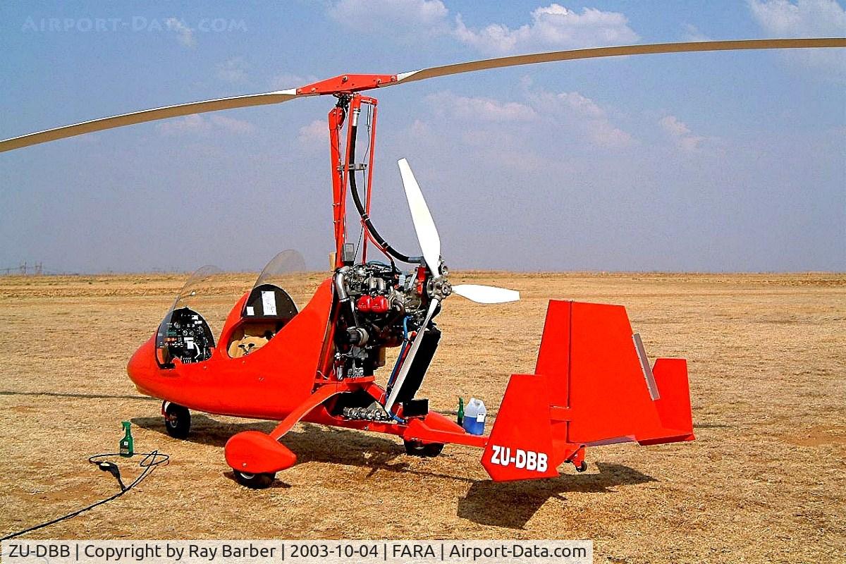 ZU-DBB, 2003 Magni Gyro M-16 Tandem Trainer C/N 16-03-2254, Magni M-16 Tandem Trainer [16-03-2254] Petit~ZS 04/10/2003