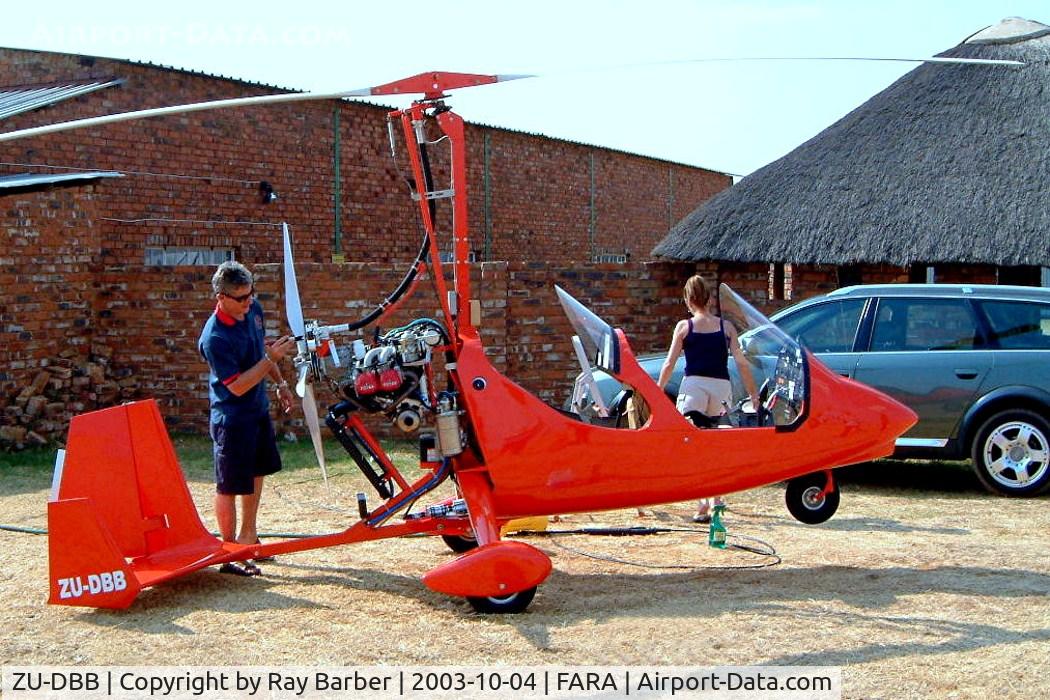 ZU-DBB, 2003 Magni Gyro M-16 Tandem Trainer C/N 16-03-2254, Magni M-16 Tandem Trainer [16-03-2254] Petit~ZS 04/10/2003