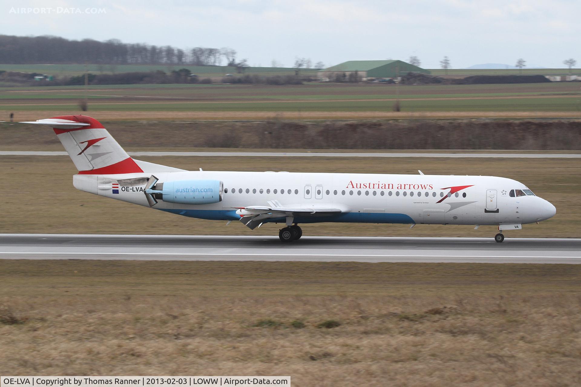 OE-LVA, 1994 Fokker 100 (F-28-0100) C/N 11490, Austrian Arrows Fokker 100