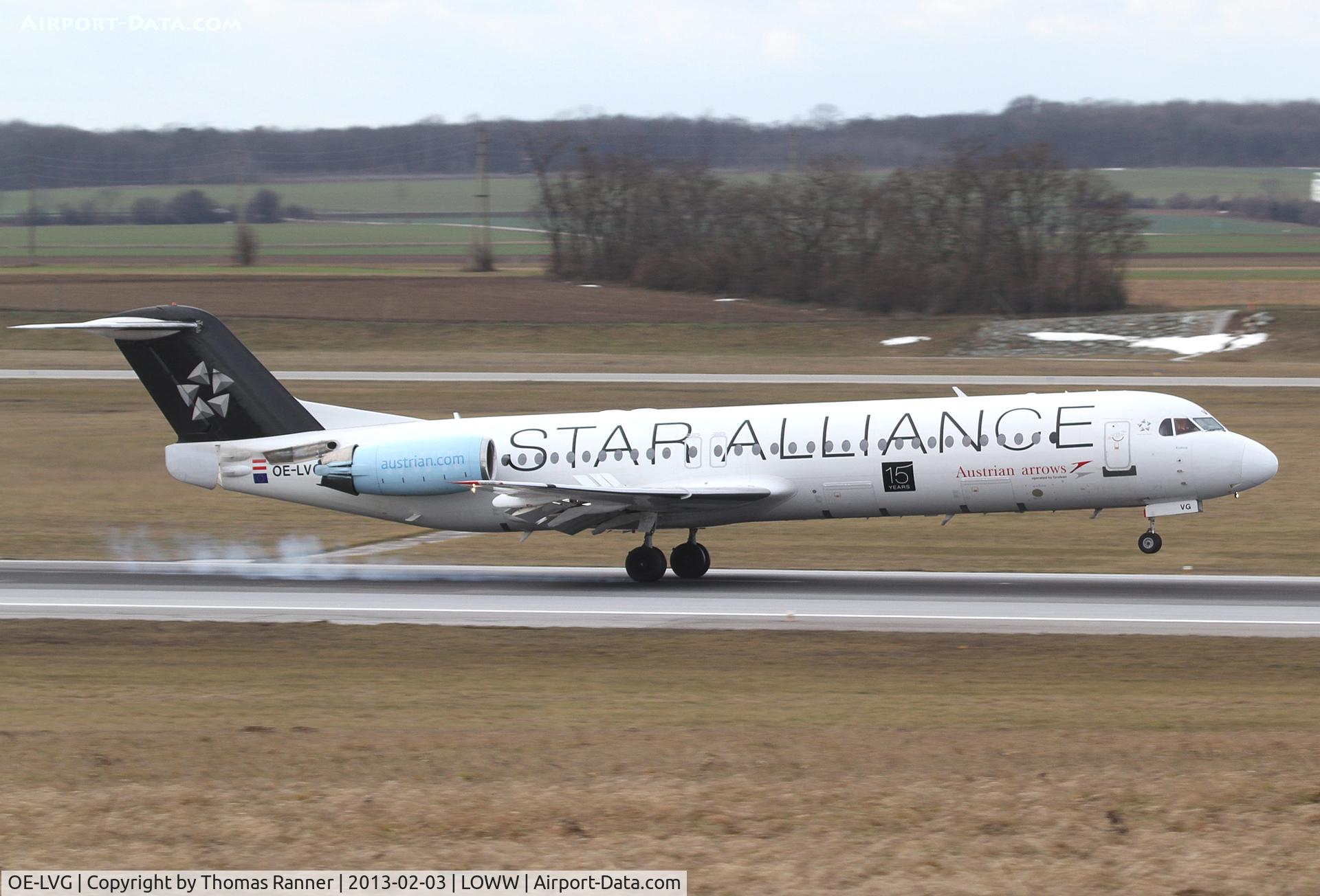 OE-LVG, 1994 Fokker 100 (F-28-0100) C/N 11520, Austrian Arrows Fokker 100