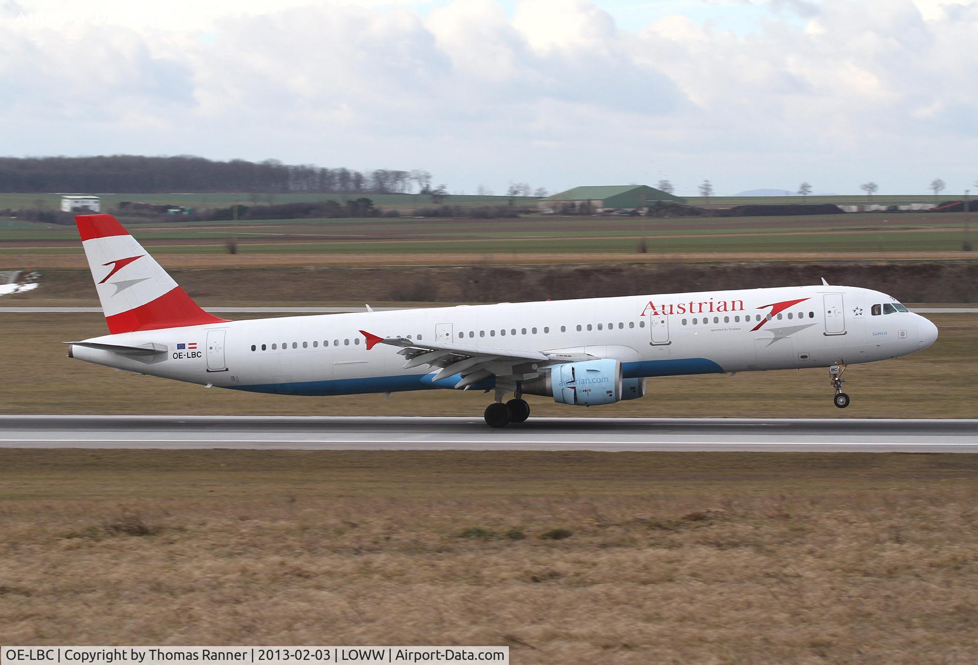 OE-LBC, 1996 Airbus A321-111 C/N 581, Austrian Airbus A321