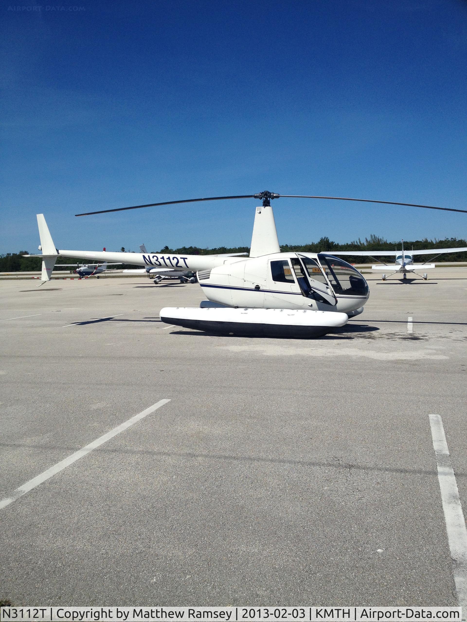 N3112T, 2006 Robinson R44 C/N 1618, Island Hoppers R44 Clipper I at Marathon Flight Strip, Marathon Key, Florida US