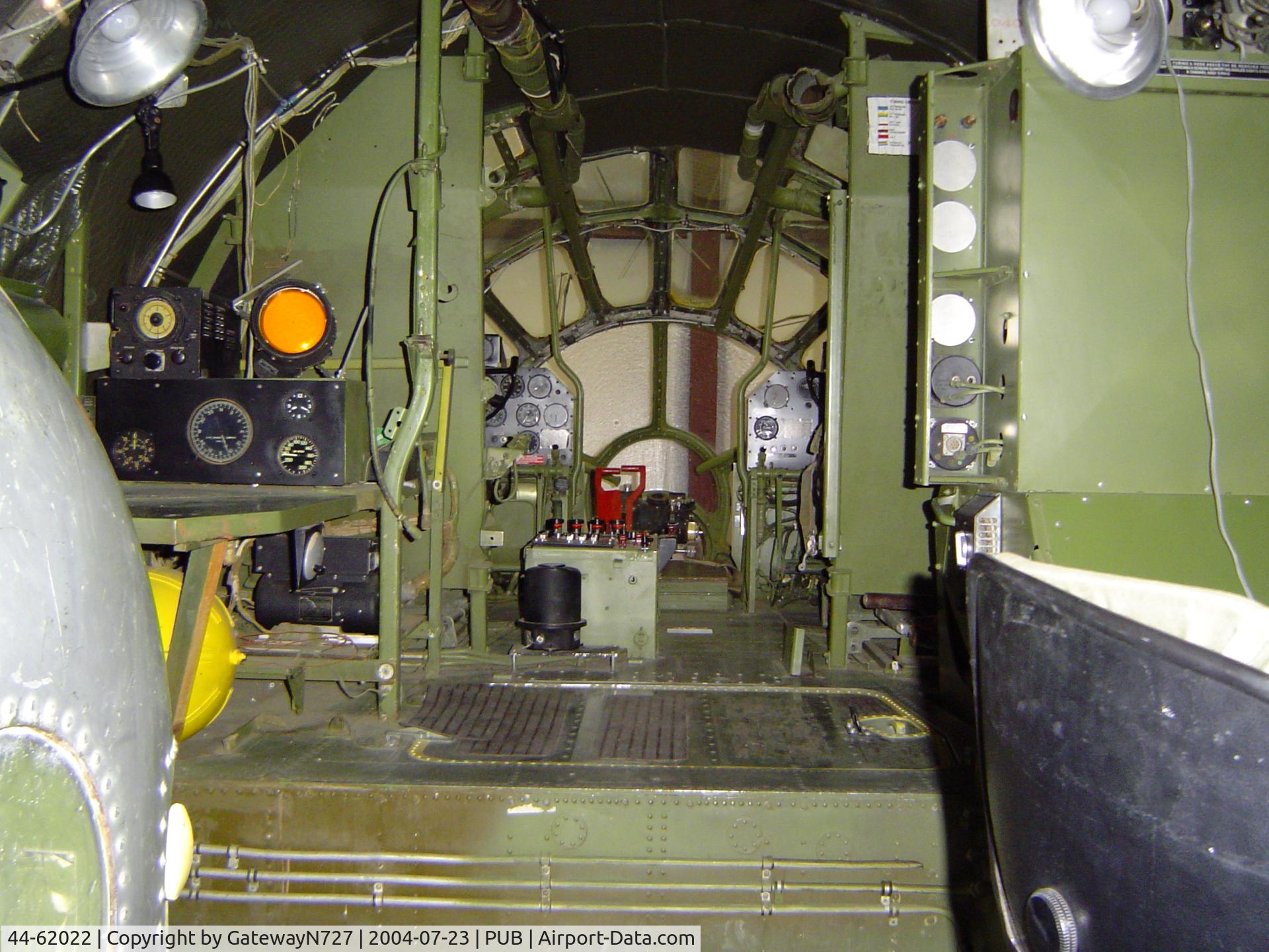 44-62022, Boeing B-29 Superfortess C/N 11499, Looking forward from the bomb bay.