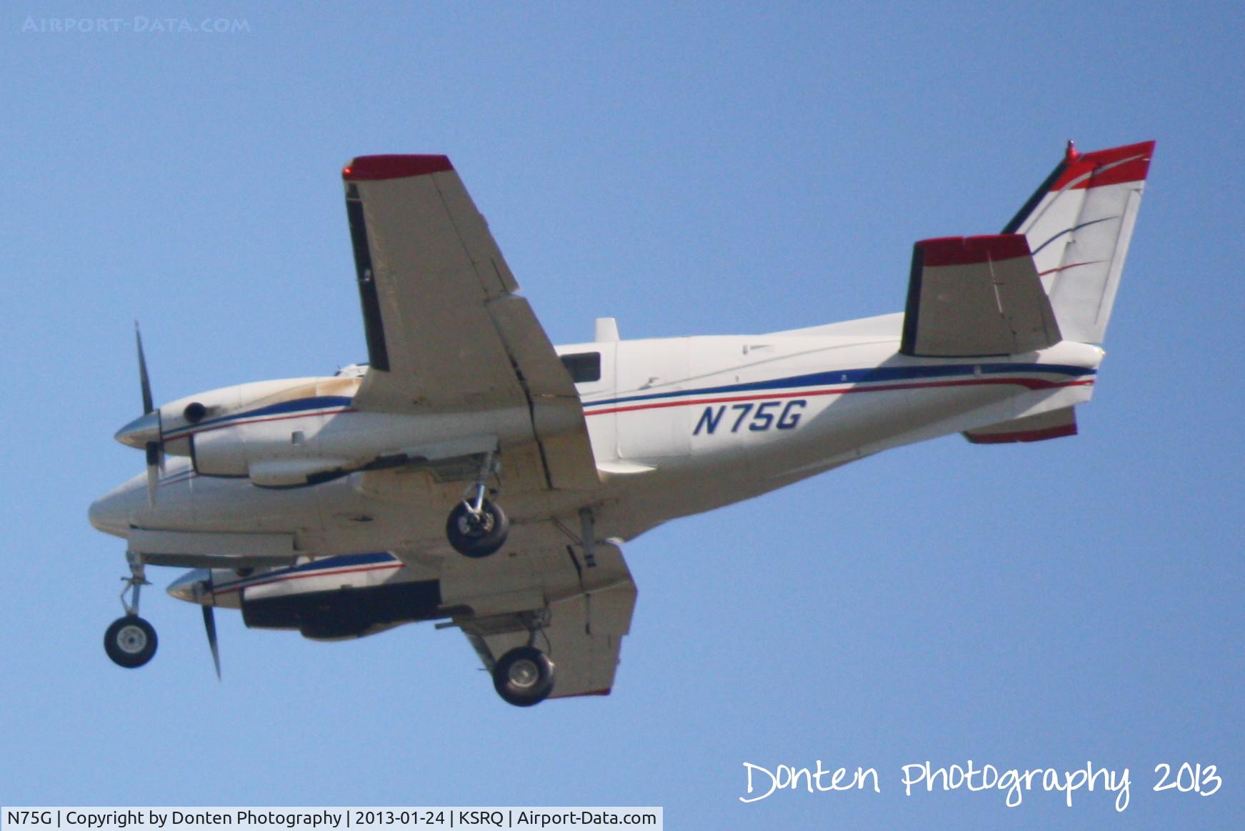 N75G, 1967 Beech U-21A Ute C/N LM-83, Beechcraft King Air 90 (N75G) on approach to Sarasota-Bradenton International Airport
