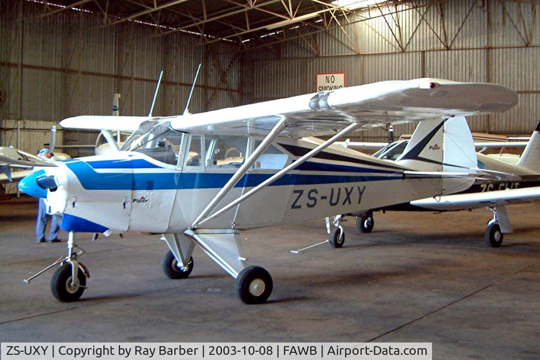 ZS-UXY, 1957 Piper PA-22-150 C/N 22-5335, Piper PA-22-150 Tri-Pacer [22-5335] Pretoria-Wonderboom~ZS 08/10/2003