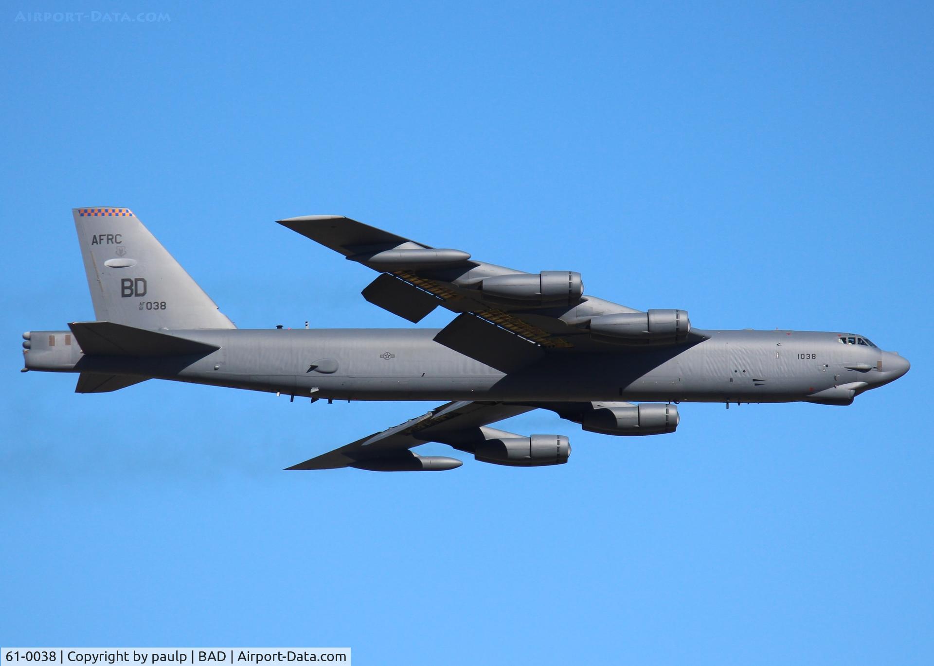 61-0038, 1961 Boeing B-52H Stratofortress C/N 464465, At Barksdale Air Force Base.
