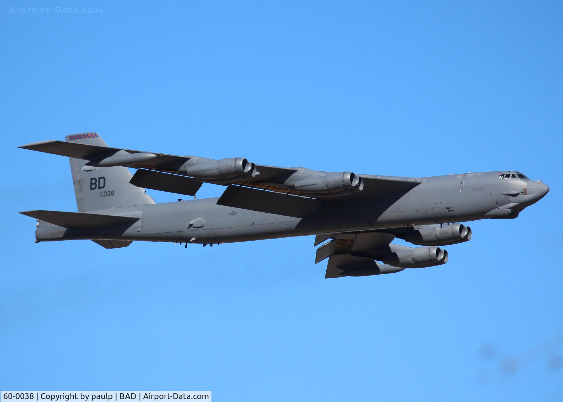 60-0038, 1960 Boeing B-52H Stratofortress C/N 464403, At Barksdale Air Force Base.