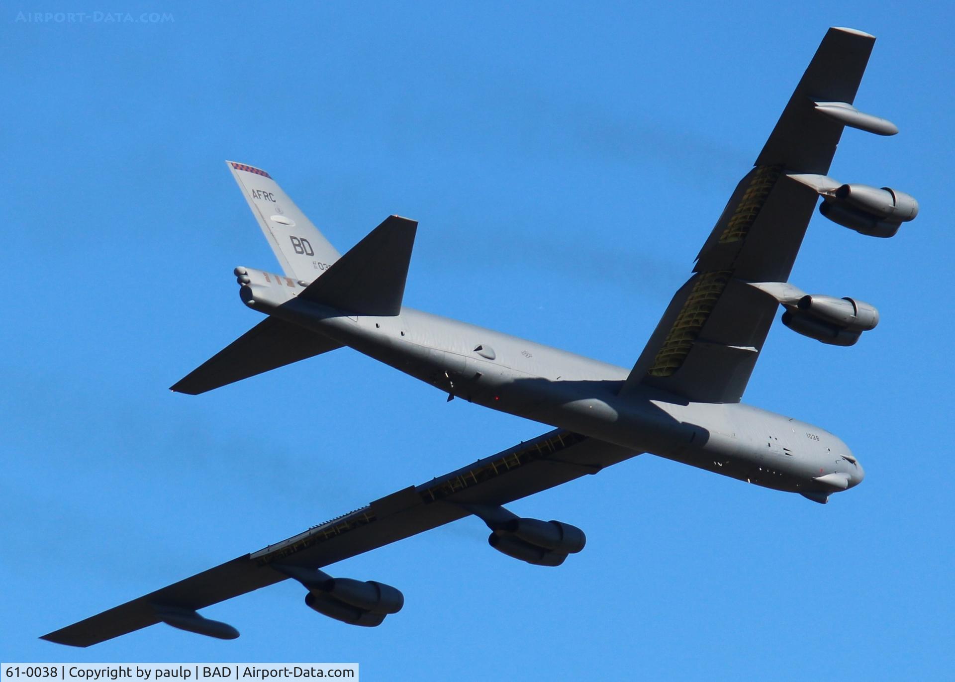 61-0038, 1961 Boeing B-52H Stratofortress C/N 464465, At Barksdale Air Force Base.
