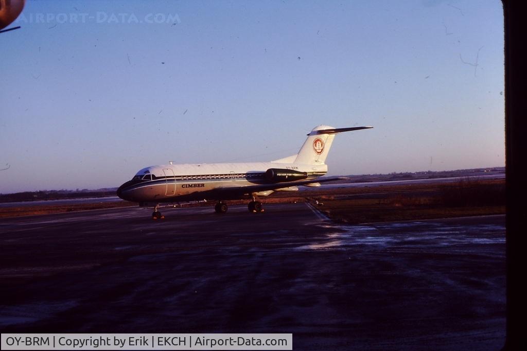 OY-BRM, 1979 Fokker F.28-3000 Fellowship C/N 11143, By Erik Oxtorp. Partly Saudia c/s