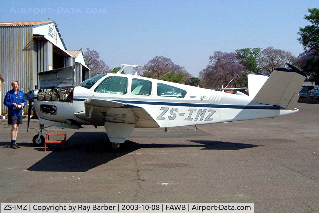 ZS-IMZ, 1971 Beech V35B Bonanza C/N D-9278, Beech V35B Bonanza [D-9278] Pretoria-Wonderboom~ZS 08/10/2003. This crashed on 15-02-2006 at Secunda~ZS . Wreck noted at Wonderboom 17/02/2006.