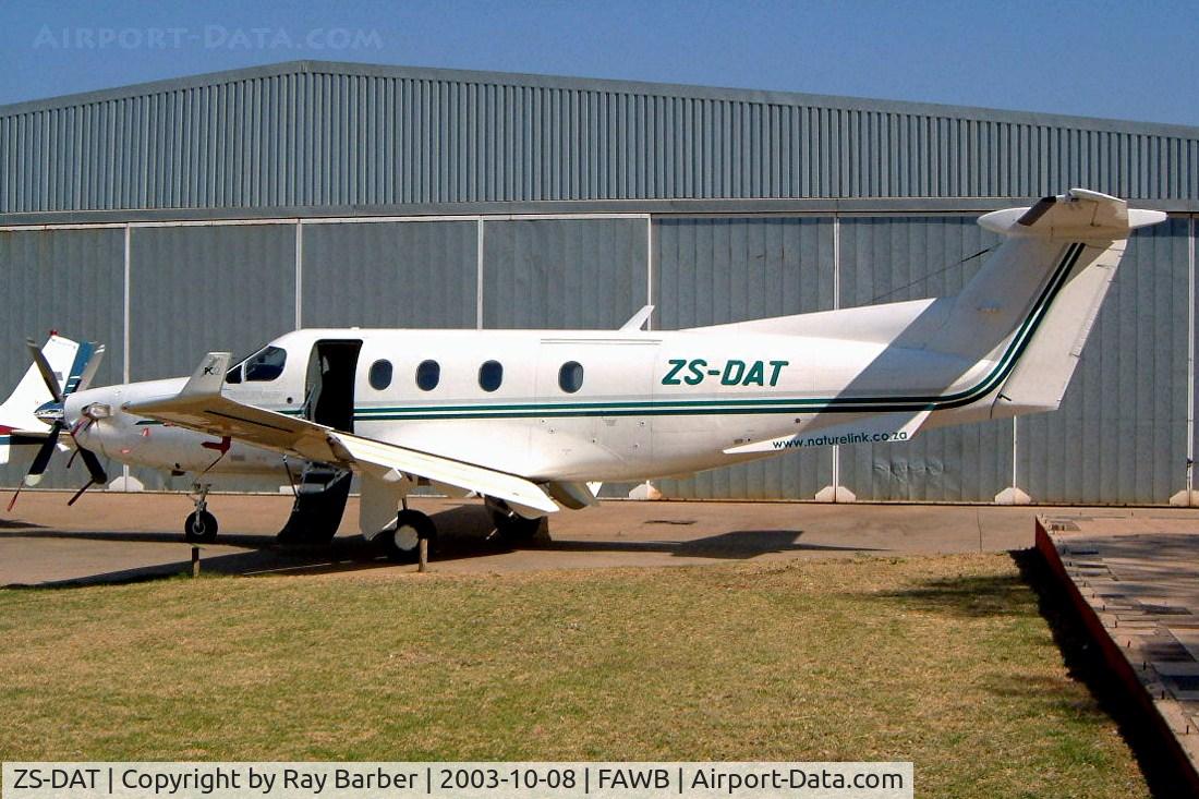 ZS-DAT, 1999 Pilatus PC-12/45 C/N 242, Pilatus PC-12/45 [242] (Naturelink) Pretoria-Wonderboom~ZS 08/10/2003