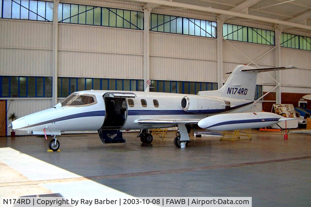 N174RD, 1975 Learjet 24D C/N 319, Learjet 24XR [24-319] Pretoria-Wonderboom~ZS 08/10/2003. Currently stored in Camden Australia was due to become Australian registered but engine noise to noisy for Australian Regulations.